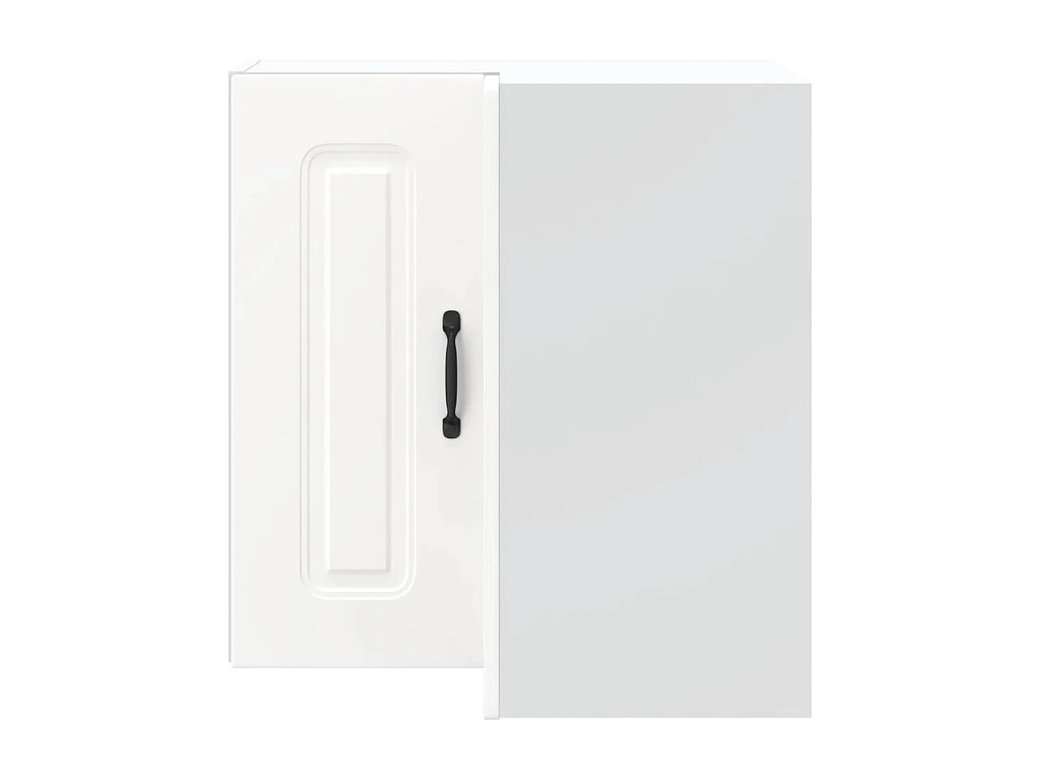 Armoire murale d'angle de cuisine blanc bois ingénierie