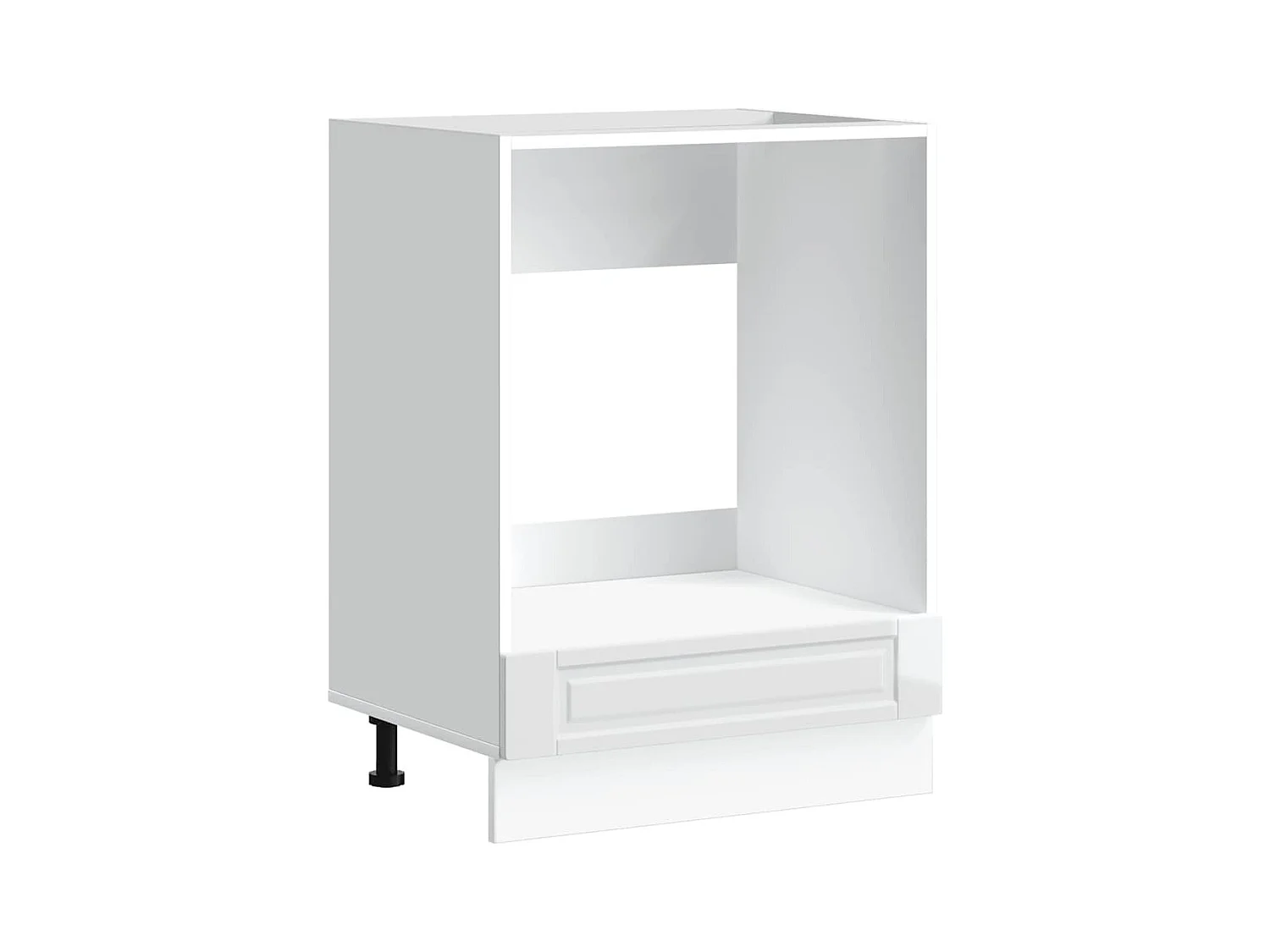 Armoire à four blanc brillant bois d'ingénierie