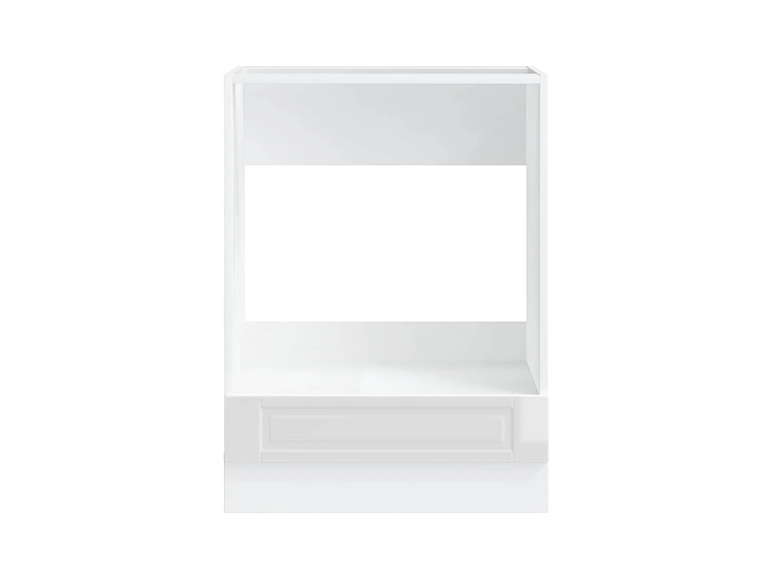 Armoire à four blanc brillant bois d'ingénierie