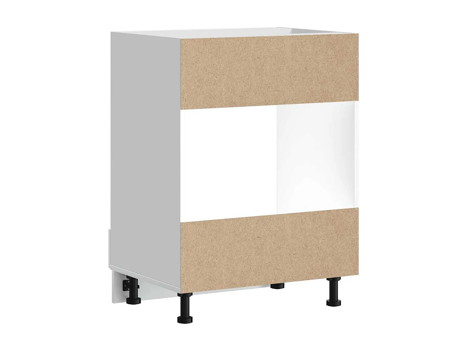 Armoire à four blanc brillant bois d'ingénierie