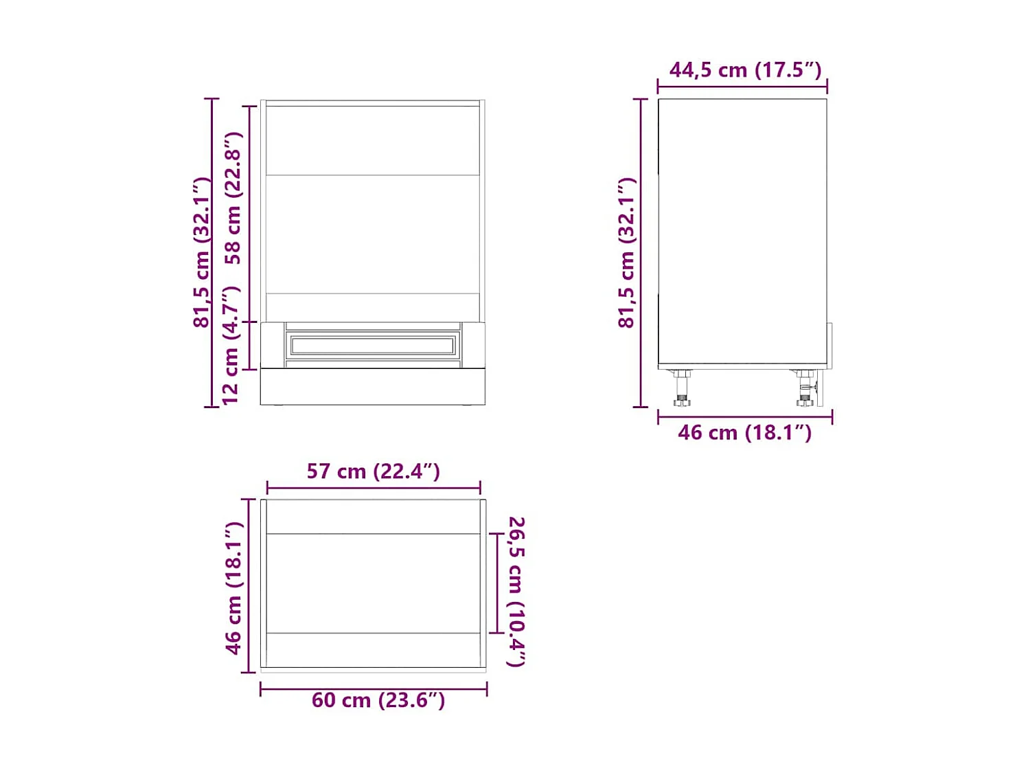 Armoire à four blanc brillant bois d'ingénierie