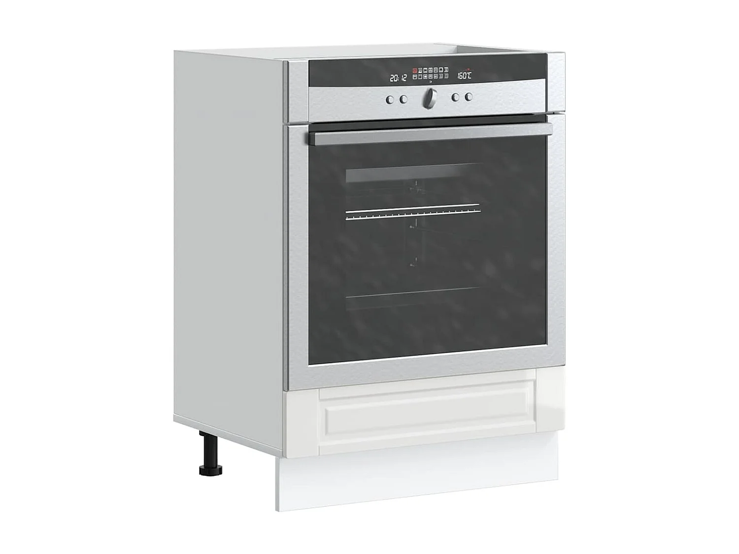 ovenkast in wit hoogglans bewerkt hout