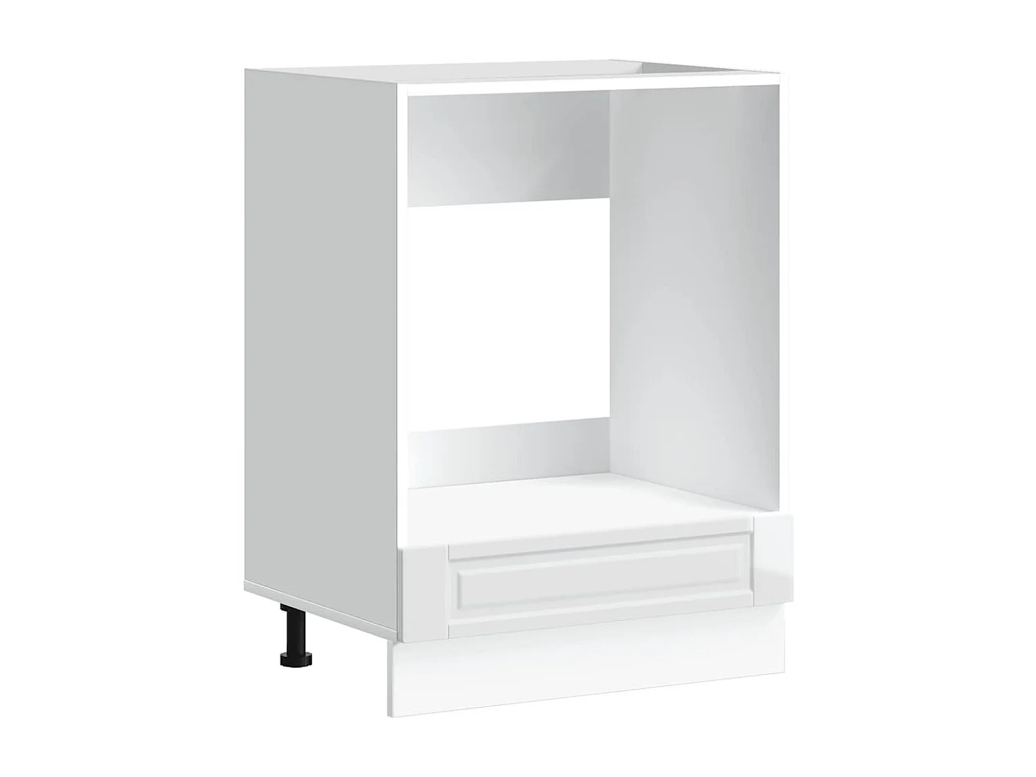 ovenkast in wit hoogglans bewerkt hout