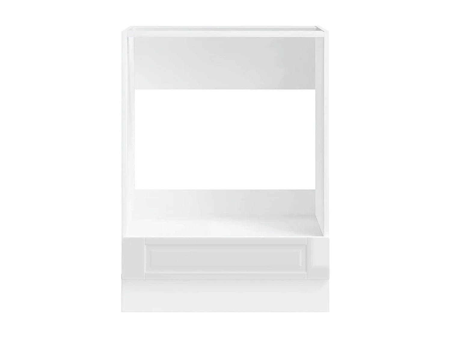 ovenkast in wit hoogglans bewerkt hout