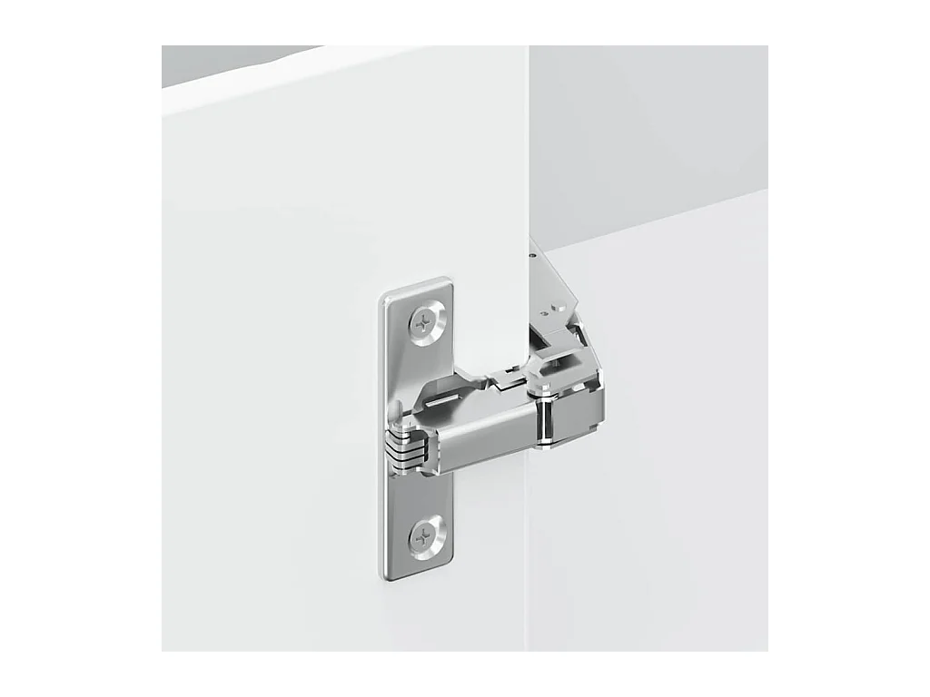 Armoire d'angle de cuisine blanc brillant