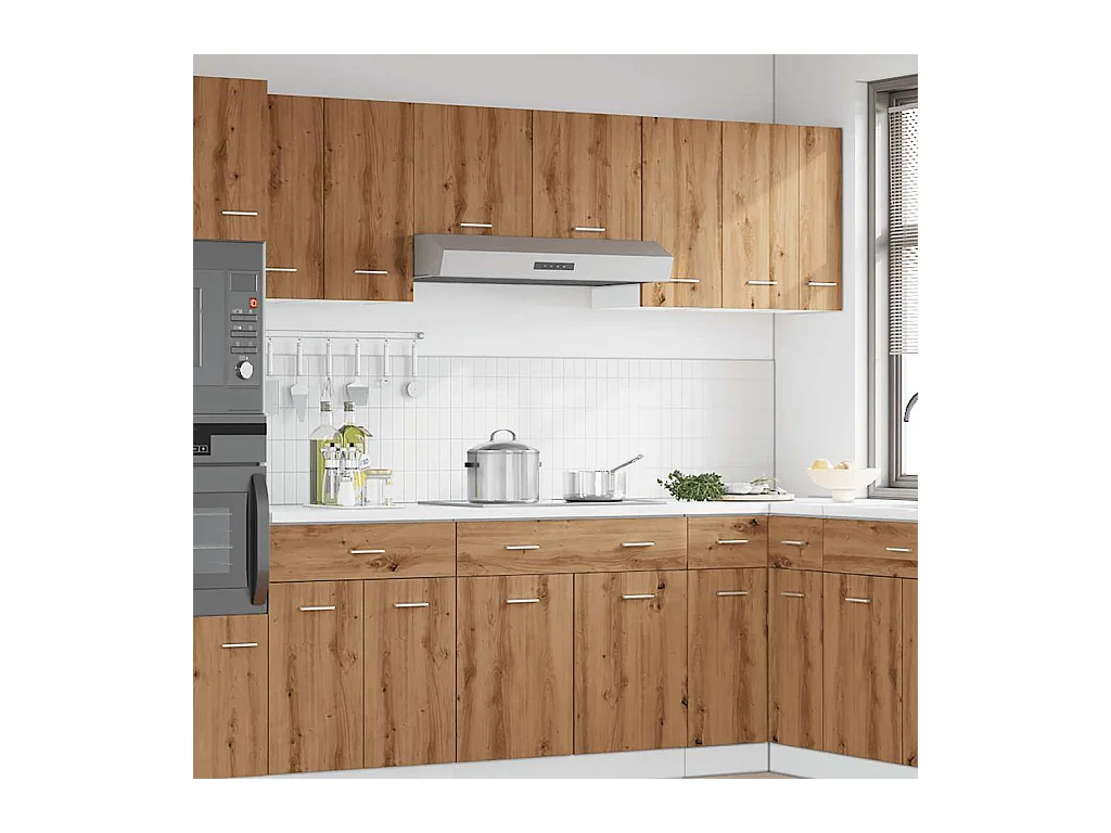 Mobile pensile "Lyon", rovere lavorato a mano, 30x31x60 cm