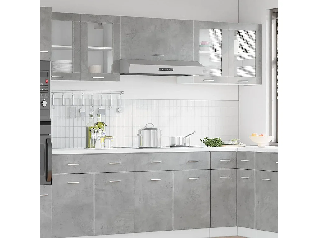 betongrijze hangkast 80x31x60 cm