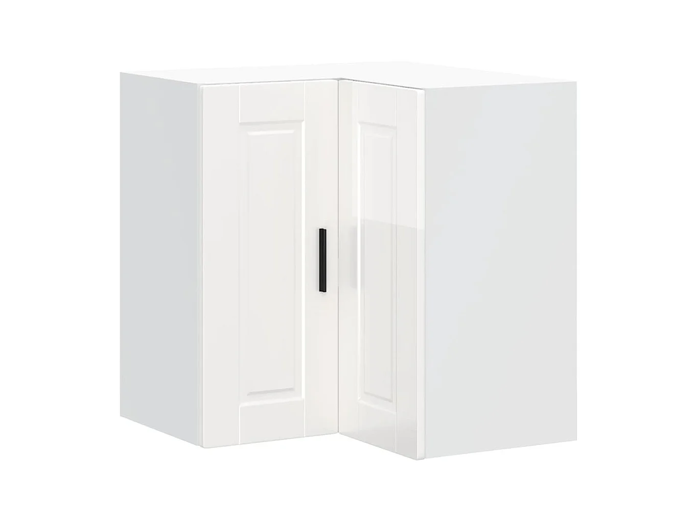 hoogglans witte hoekkeukenkast