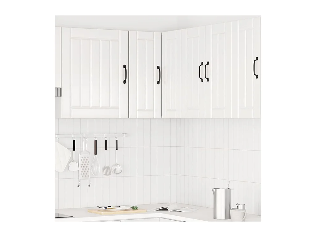 hoogglans witte hoekkeukenkast