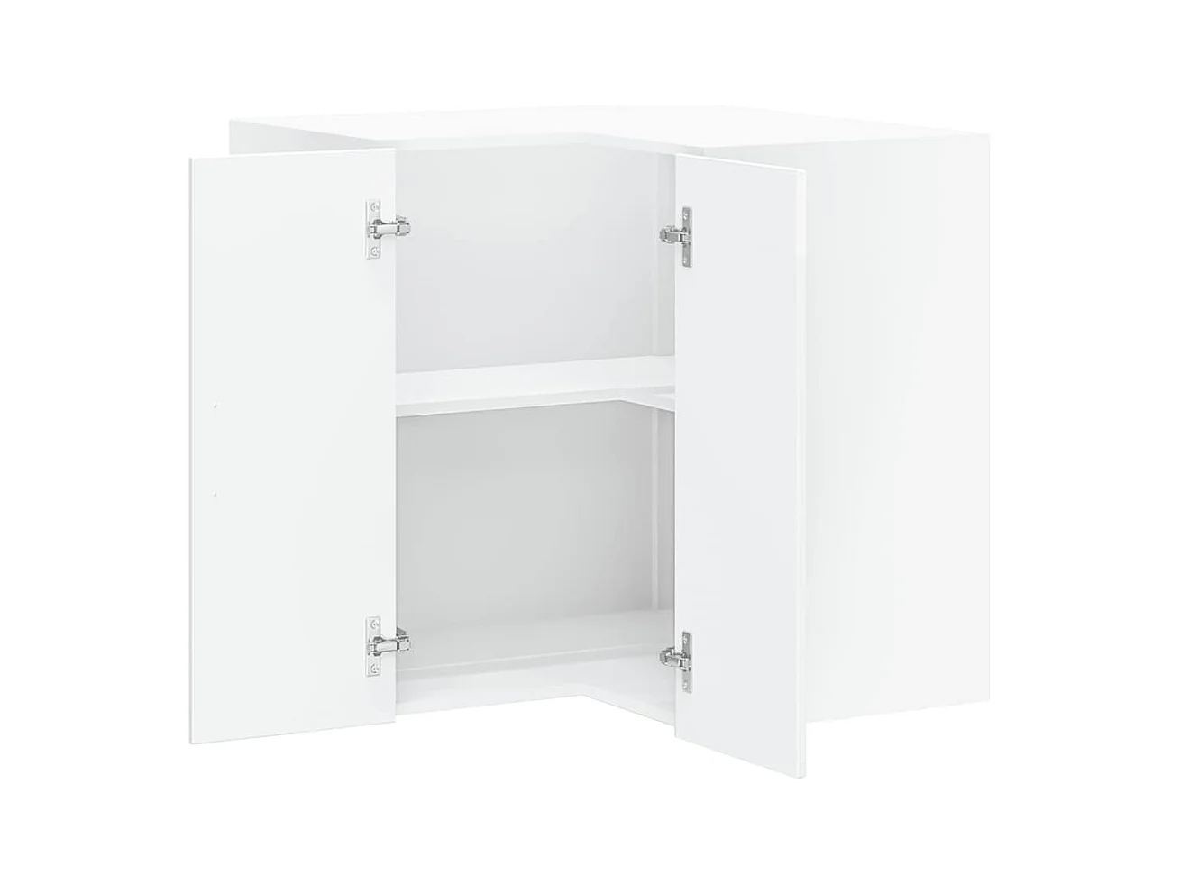 hoogglans witte hoekkeukenkast