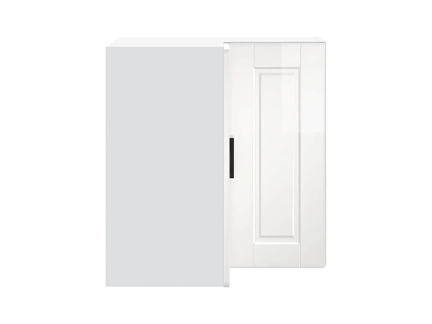 hoogglans witte hoekkeukenkast