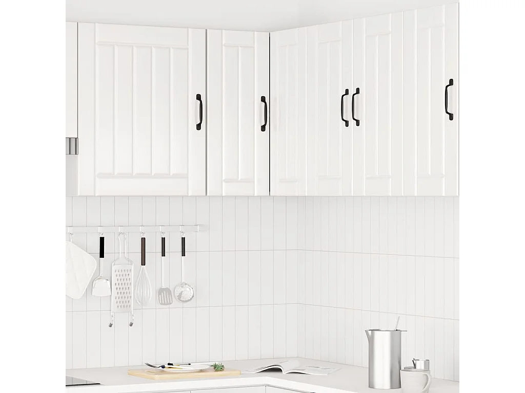 Mueble de cocina de esquina blanco de alto brillo Porto