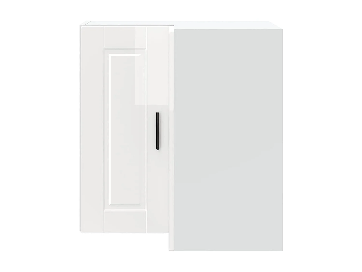 Mueble de cocina de esquina blanco de alto brillo Porto