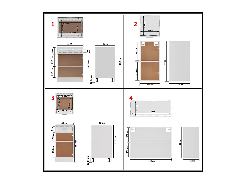 Ensemble de meubles de cuisine 8 pcs Blanc Aggloméré