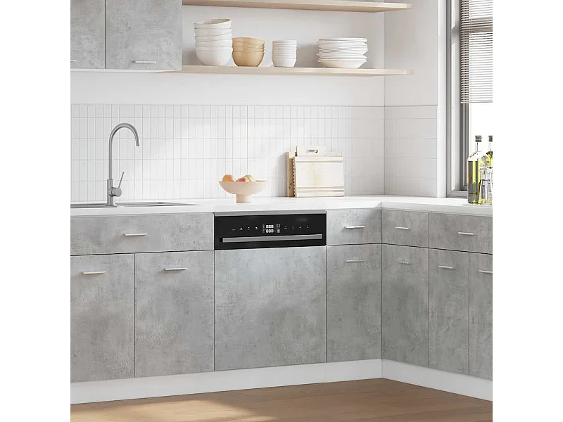 Pannello lavastoviglie grigio cemento 45x3x67 cm