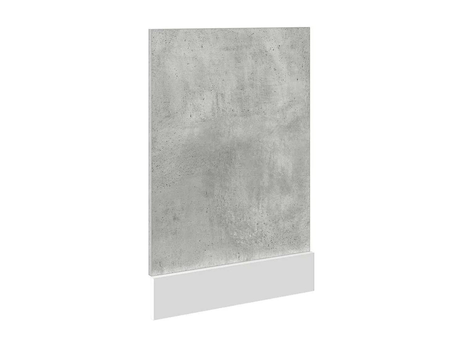 Panneau de lave-vaisselle gris béton 45x3x67 cm
