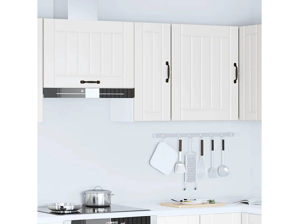 Armoire murale de cuisine blanc bois d'ingénierie