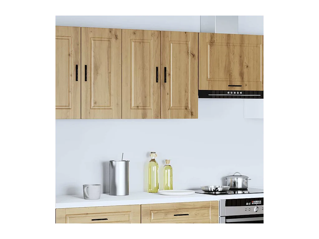 Mobile da cucina in legno di rovere ingegnerizzato fatto a mano