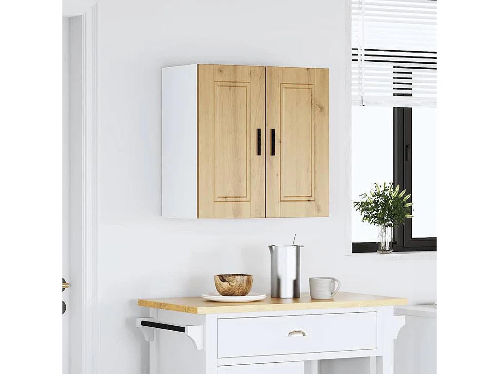 Armoire murale de cuisine chêne artisanal bois ingénierie