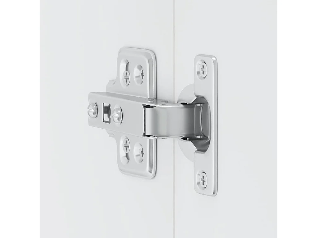 Armoire murale de cuisine blanc brillant bois ingénierie