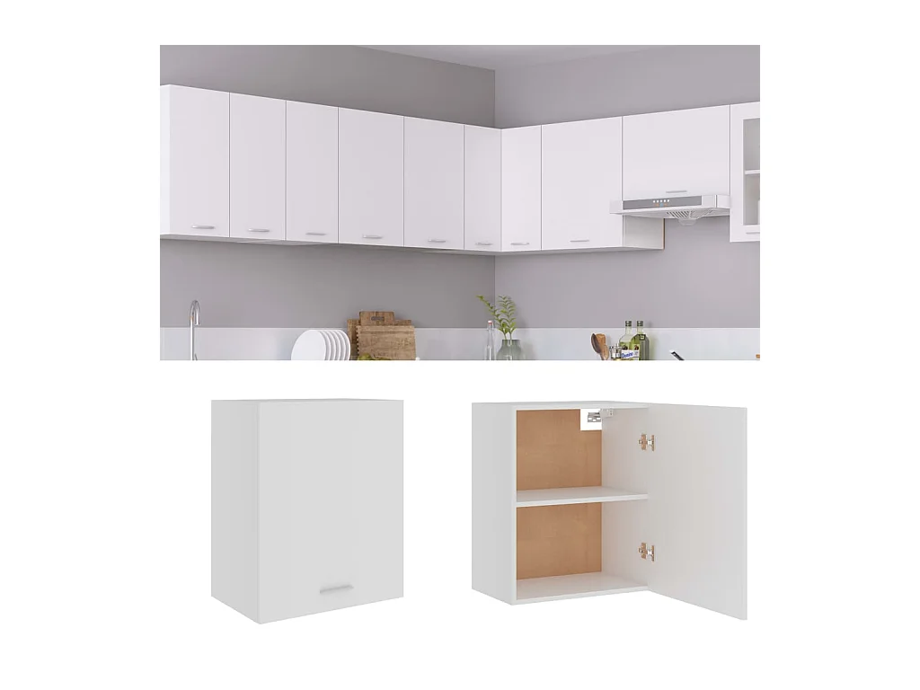 witte hangkast van bewerkt hout