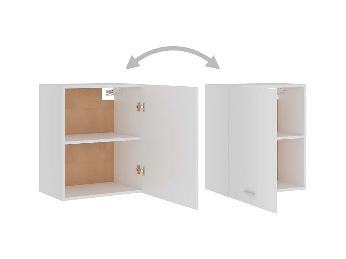 witte hangkast van bewerkt hout