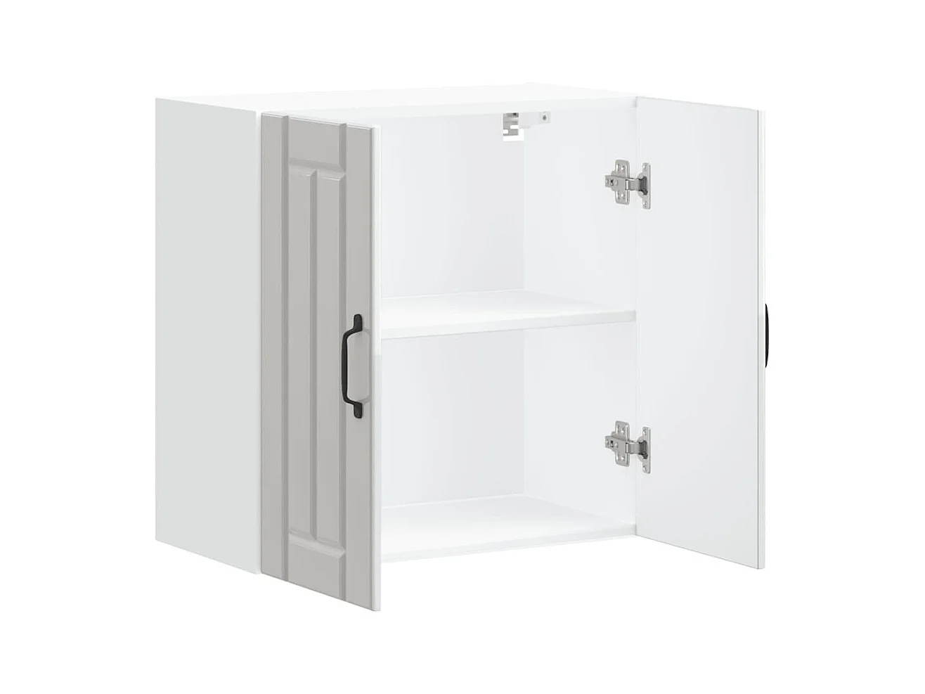 Armoire murale de cuisine blanc brillant bois ingénierie