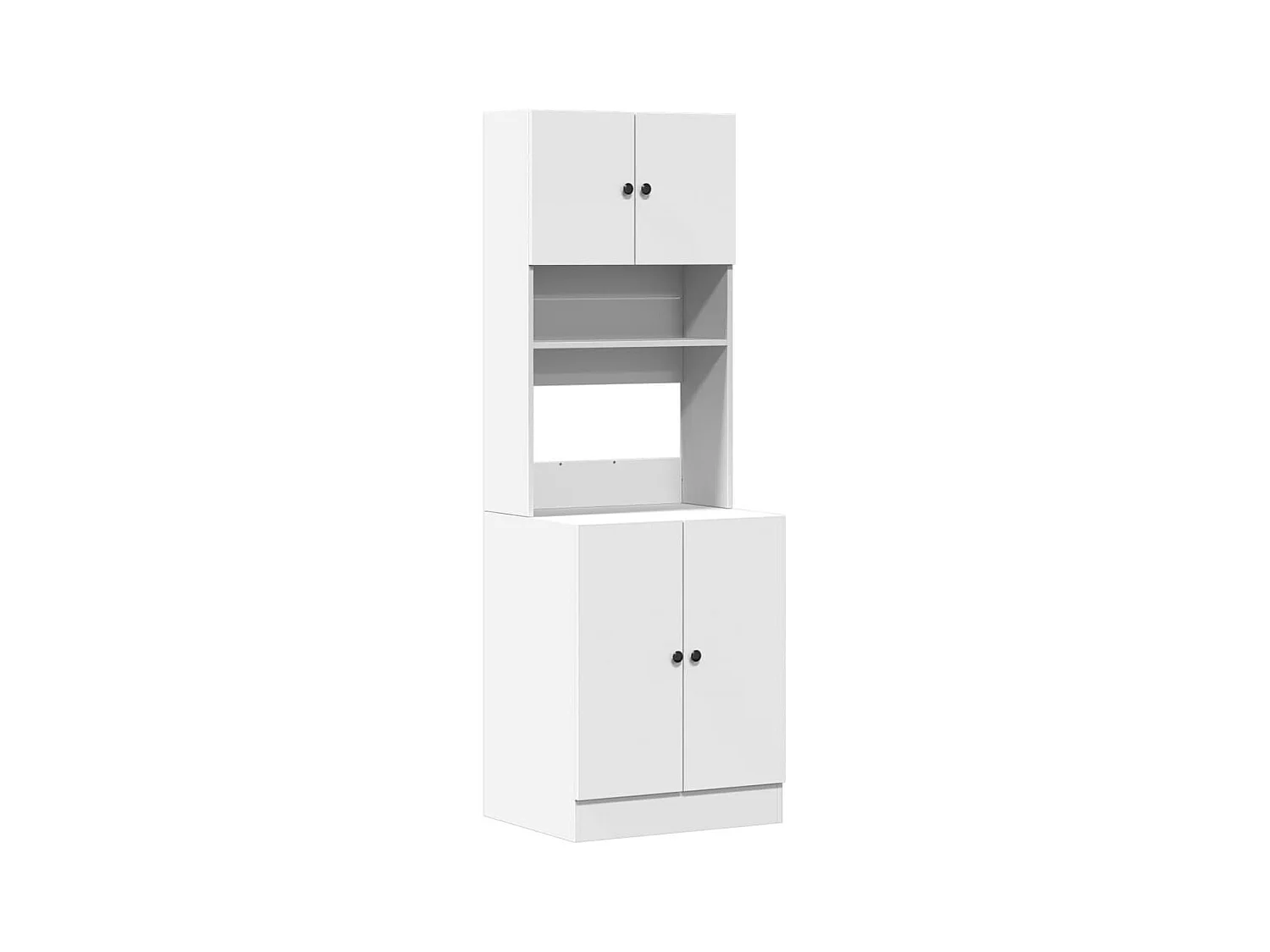 Mueble de cocina blanco 60x50x180 cm madera de ingeniería