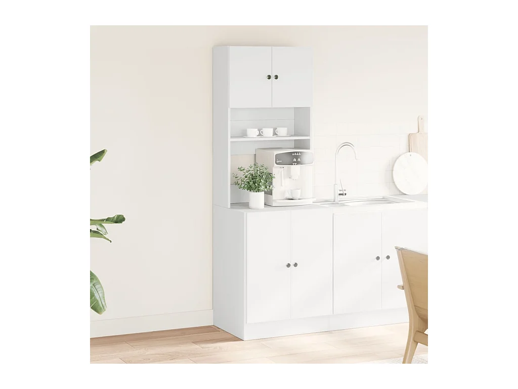 Mueble de cocina blanco 60x50x180 cm madera de ingeniería