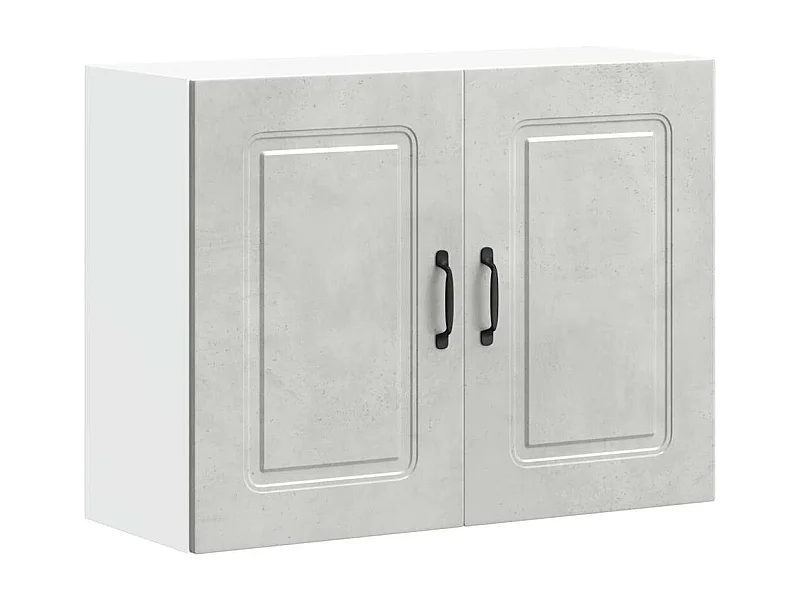 Armoire murale de cuisine gris béton bois d'ingénierie