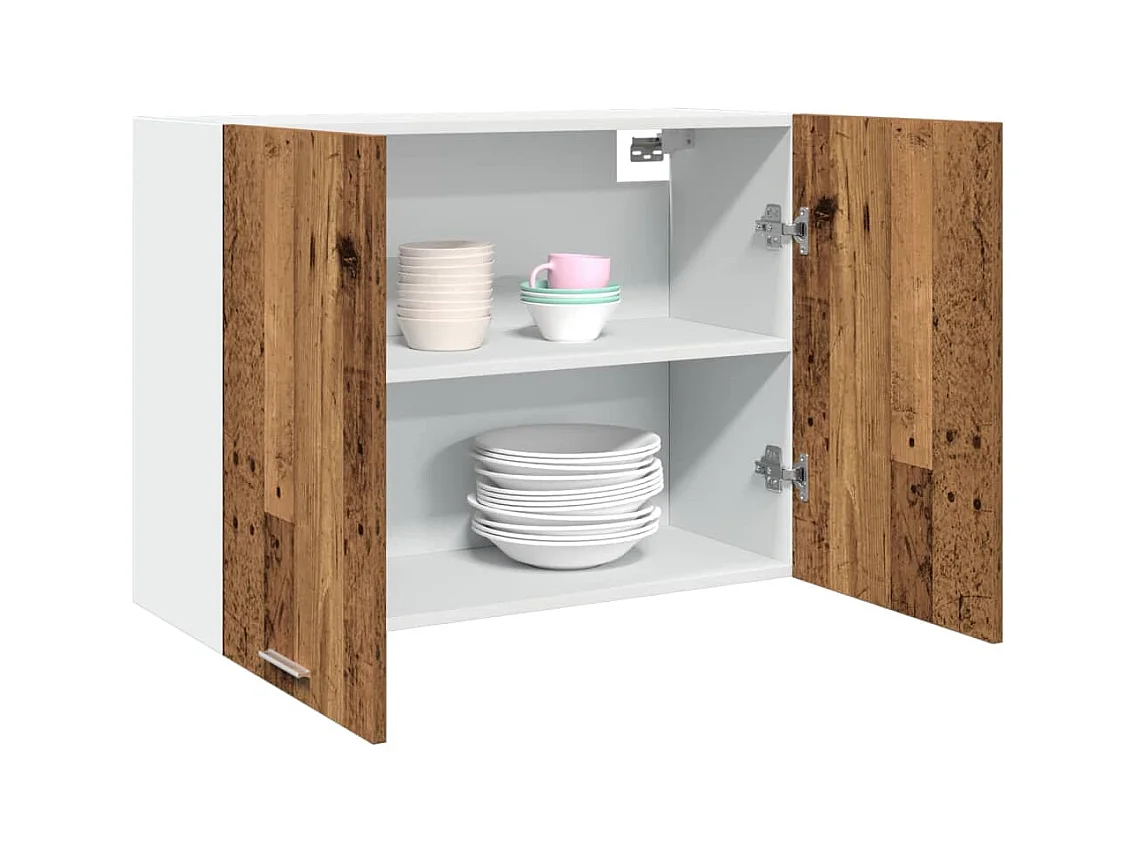 Armoire suspendue vieux bois 80x31x60 cm