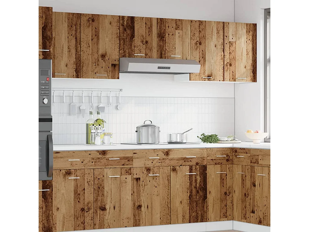 Hangkast "Lyon", oud hout, 80x31x60 cm