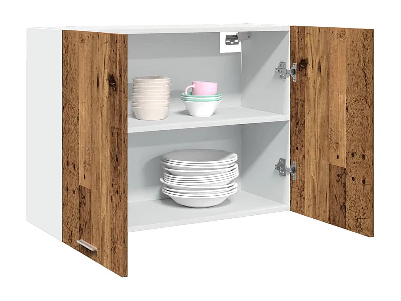 Armoire suspendue vieux bois 80x31x60 cm