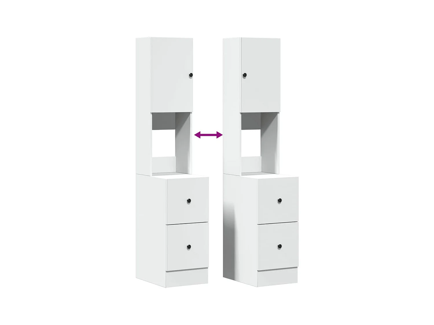 Mueble de cocina blanco 35x50x180 cm madera de ingeniería
