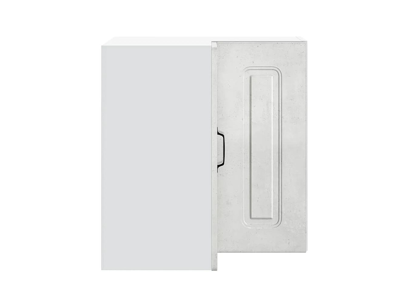 Mobiletto angolare da cucina in cemento grigio