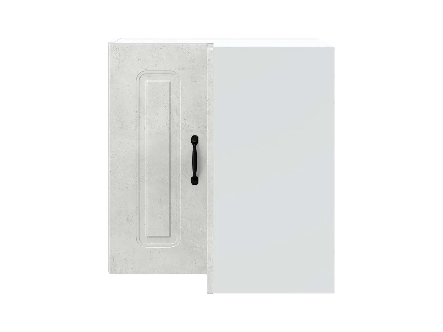 Mobiletto angolare da cucina in cemento grigio