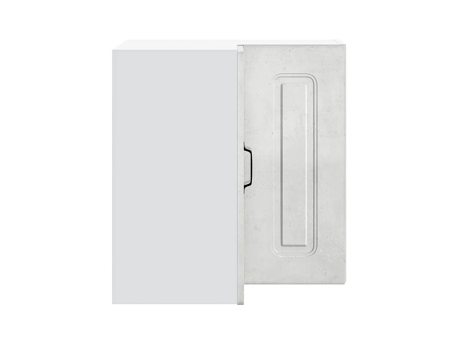 Mobiletto angolare da cucina in cemento grigio