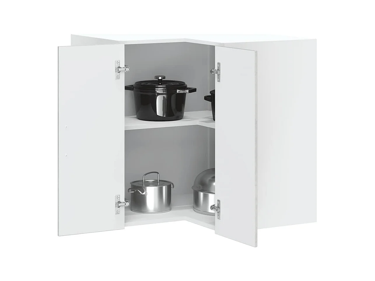 Armoire murale d'angle de cuisine gris béton