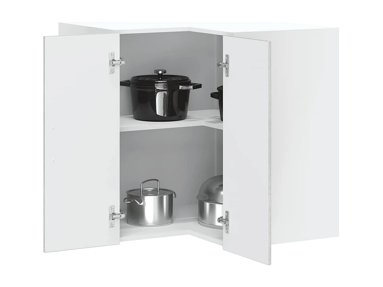 Armoire murale d'angle de cuisine gris béton