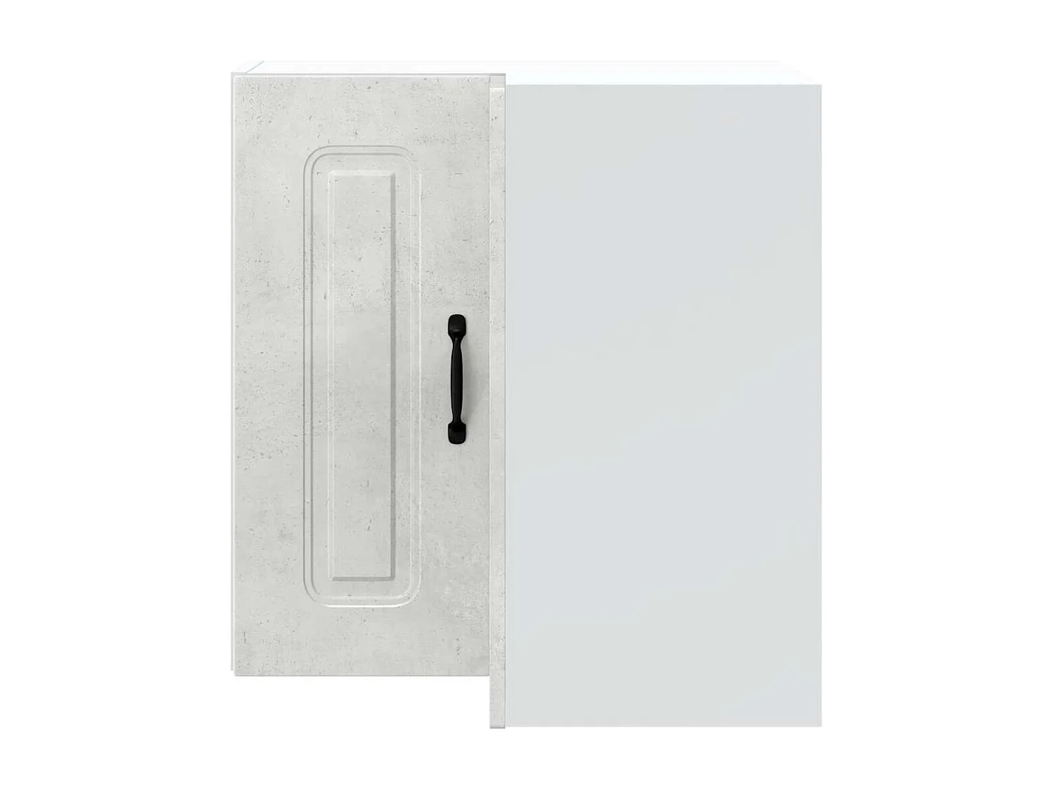 Armoire murale d'angle de cuisine gris béton