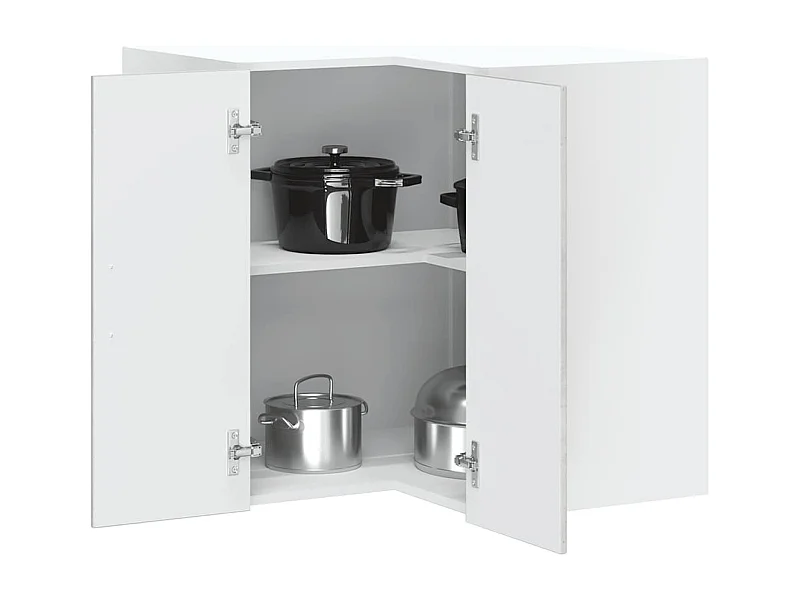 Armoire murale d'angle de cuisine gris béton