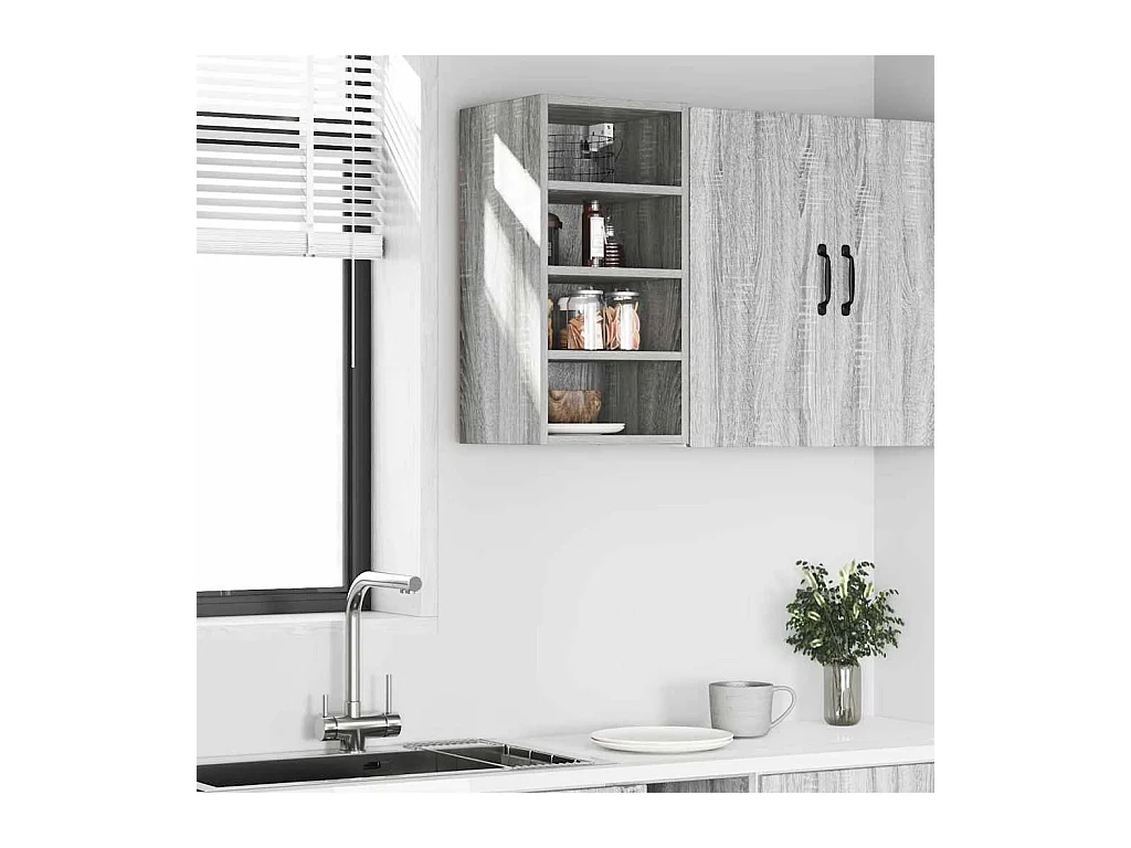 Armoire suspendue sonoma gris 30x29,5x60 cm