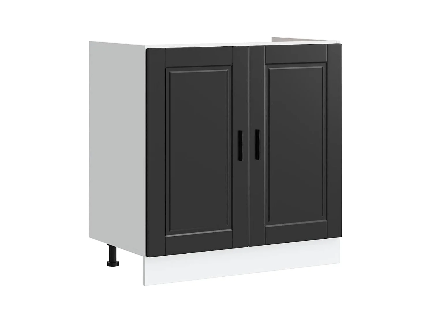 schwarzer Waschbeckenunterschrank 80x46x81,5 cm Holzwerkstoff