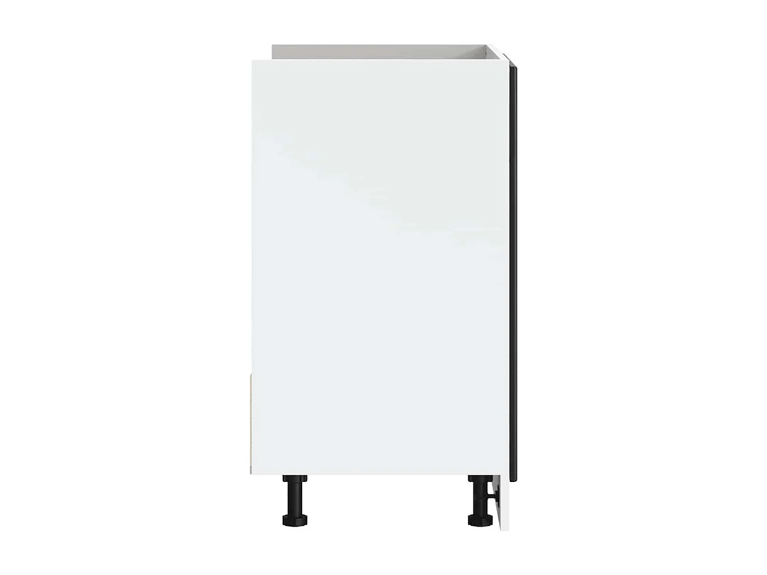 Meuble bas pour évier noir 80x46x81,5 cm bois ingénierie