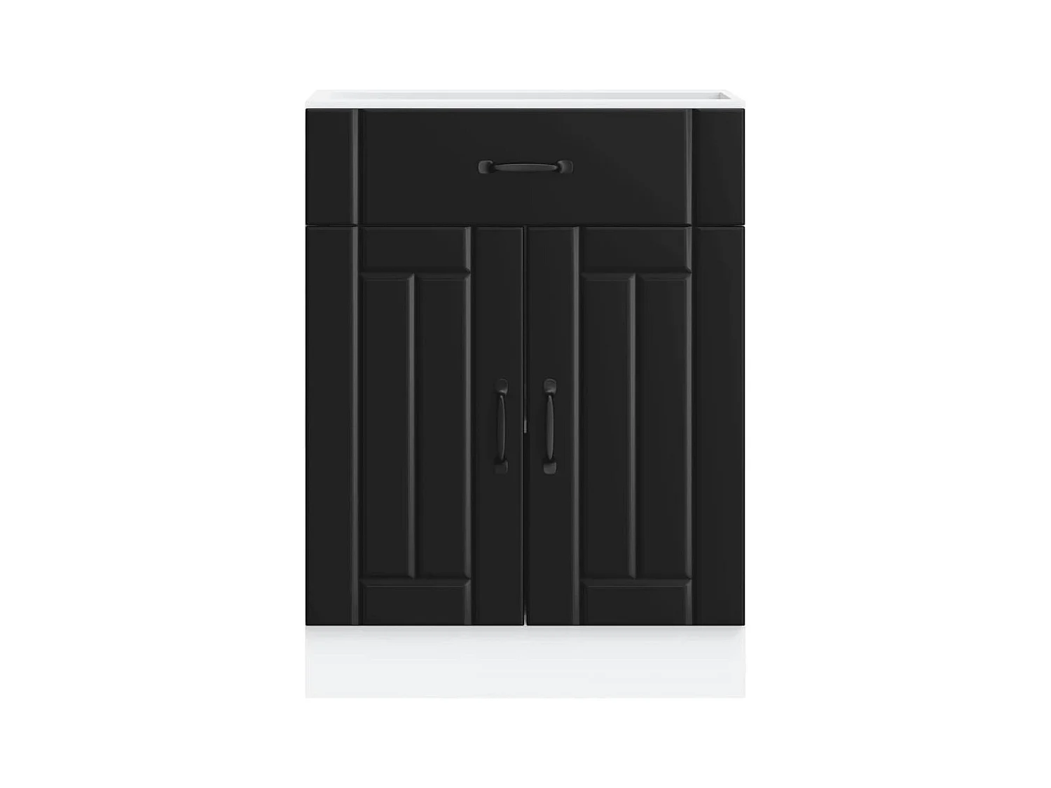 Armoire de cuisine noir bois d'ingénierie