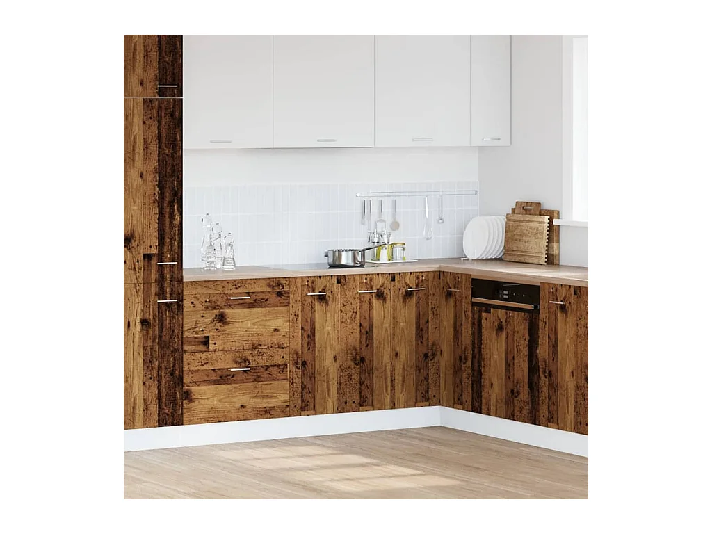 Armoire de plancher vieux bois 60x46x81,5 cm