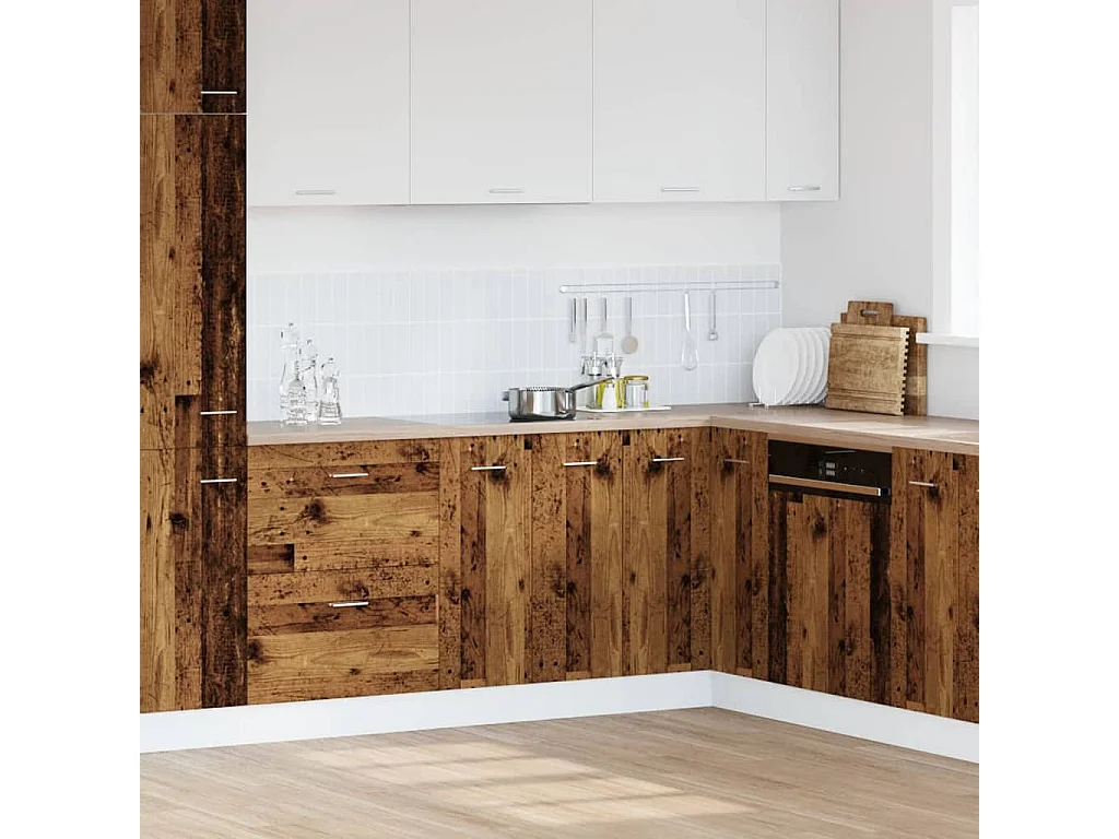 Armoire de plancher vieux bois 60x46x81,5 cm