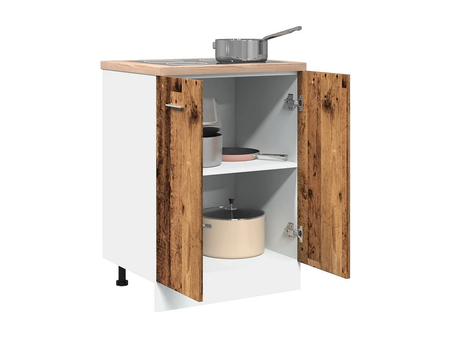 Armoire de plancher vieux bois 60x46x81,5 cm