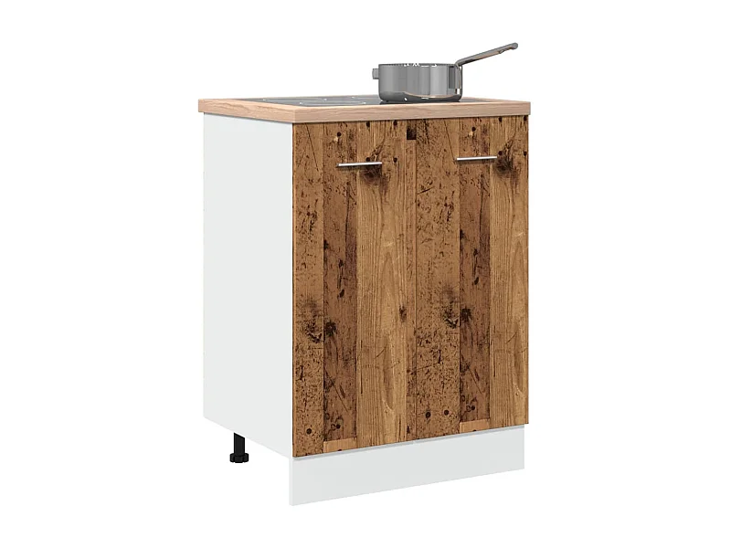 Armoire de plancher vieux bois 60x46x81,5 cm