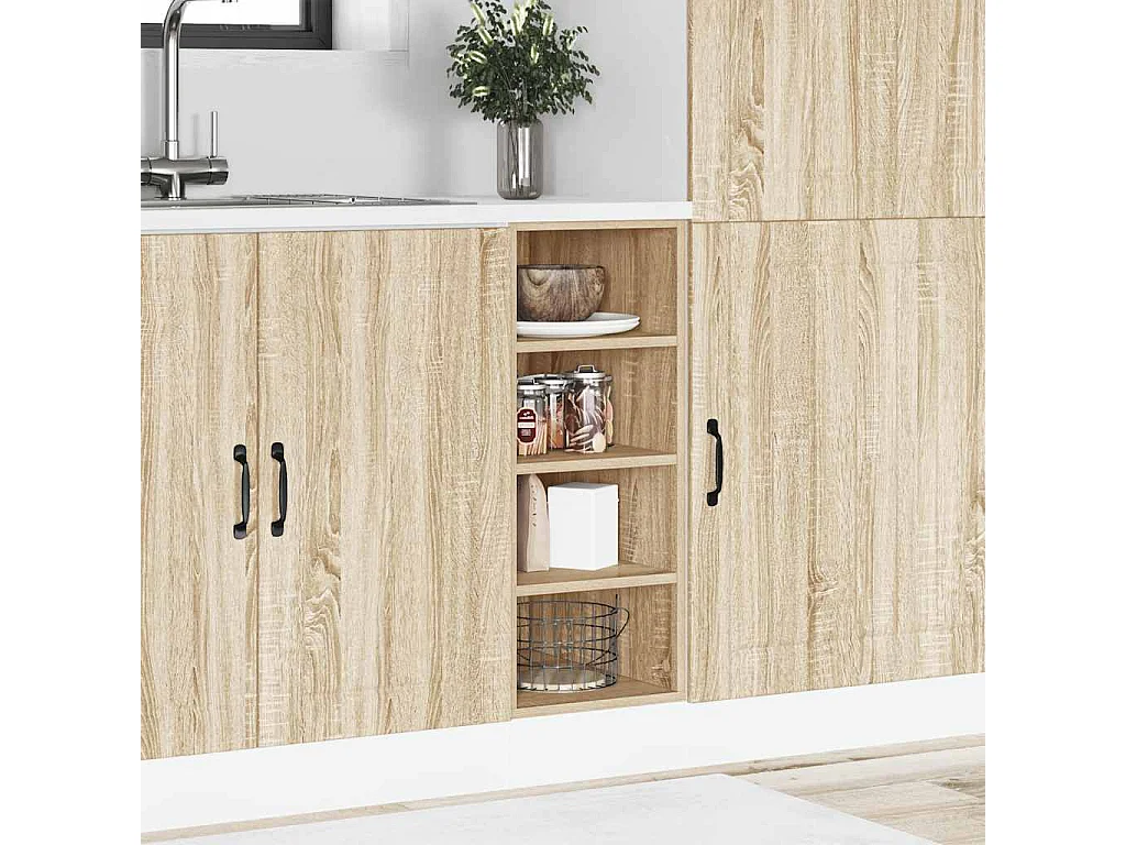 Armoire basse chêne sonoma 30x44,5x81,5 cm